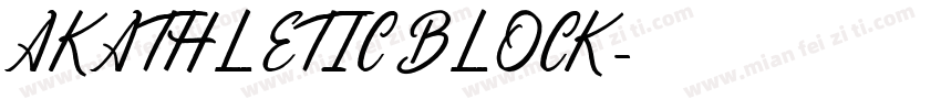 AKATHLETIC BLOCK字体转换